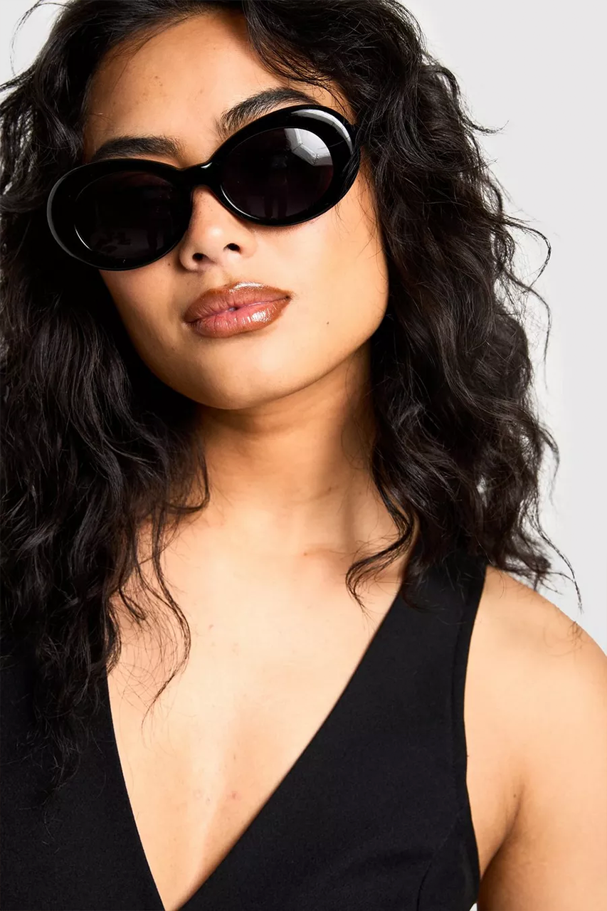 Black Oversized Round Sunglasses