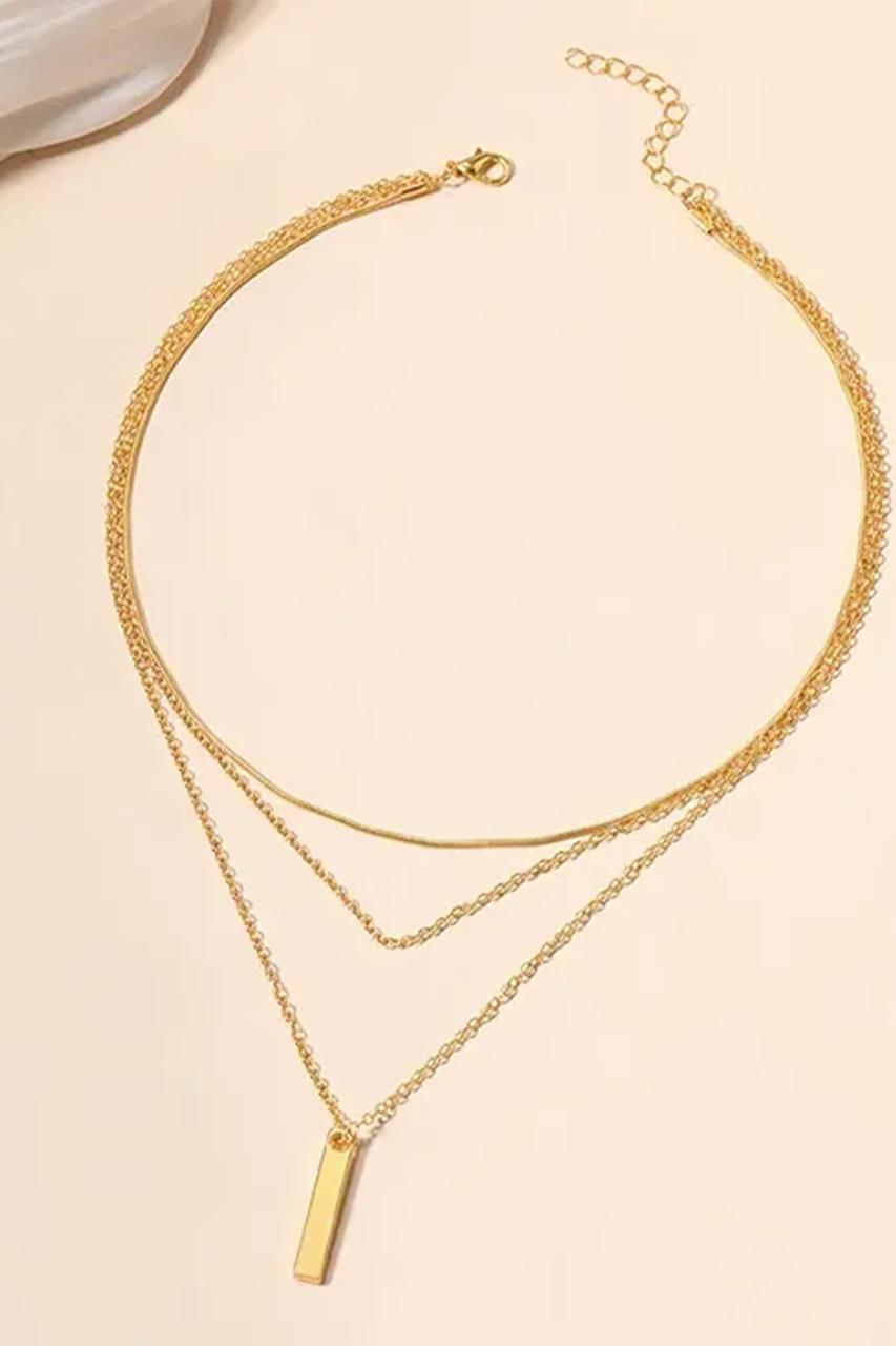 14K Gold Plated Layered Necklace