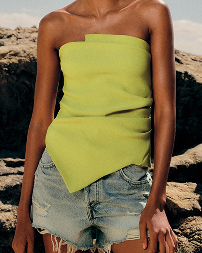 Lime Green Bandeau Corset Top