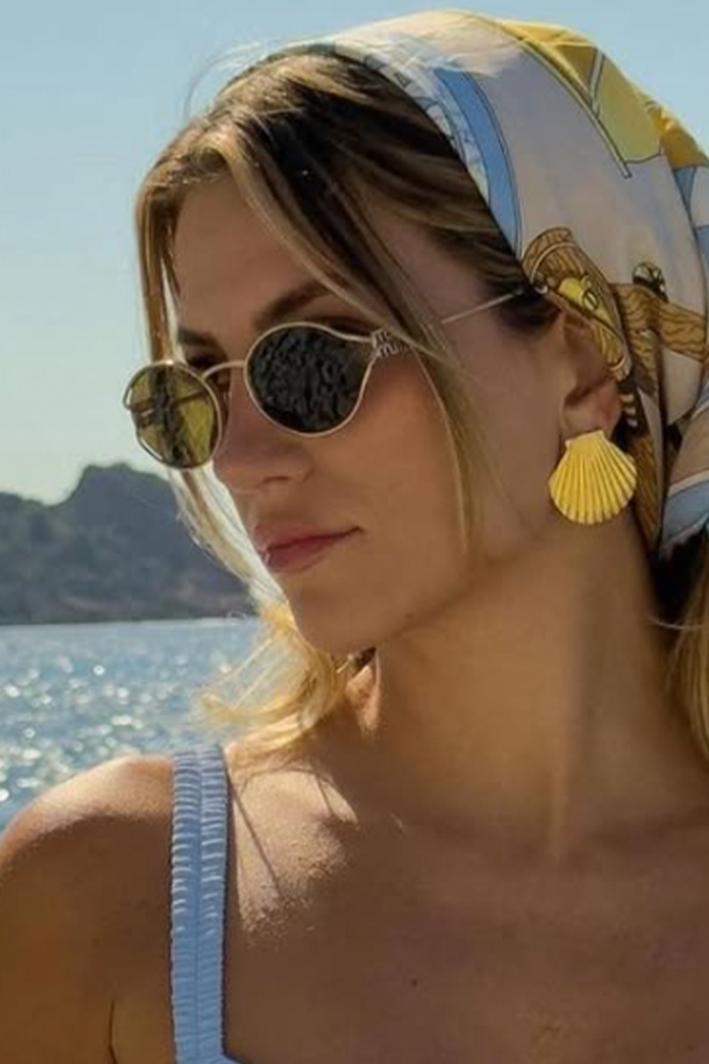 Gold Metal Frame Cat Eye Sunglasses