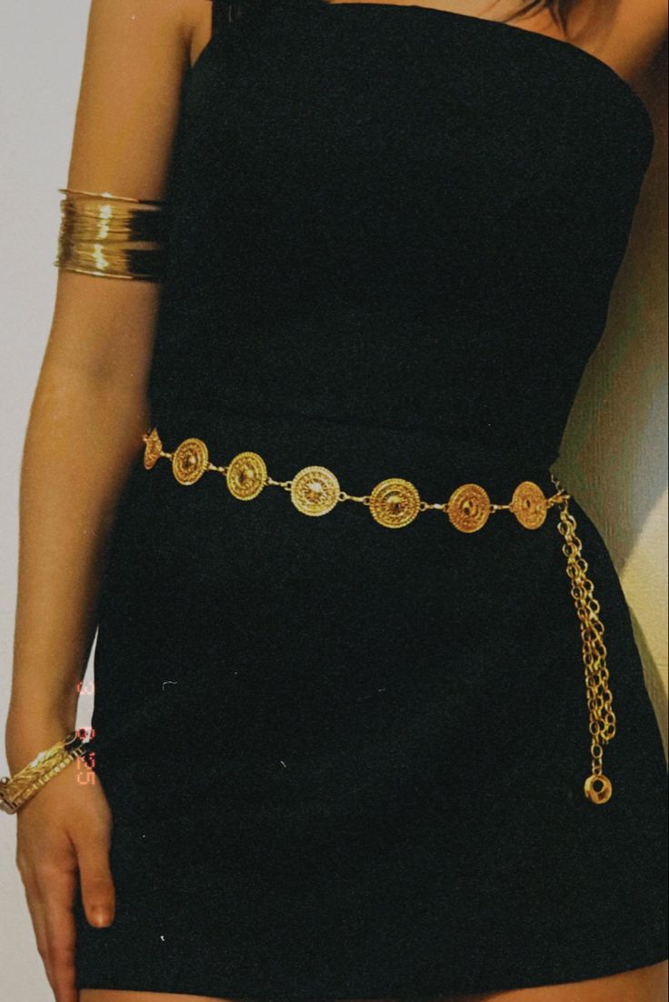 Gold Coin Chain Belt