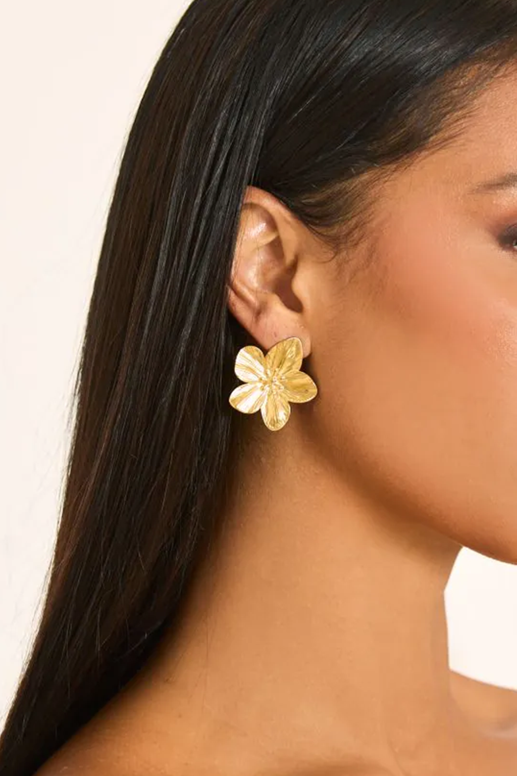 18K Gold Plated Flower Earrings