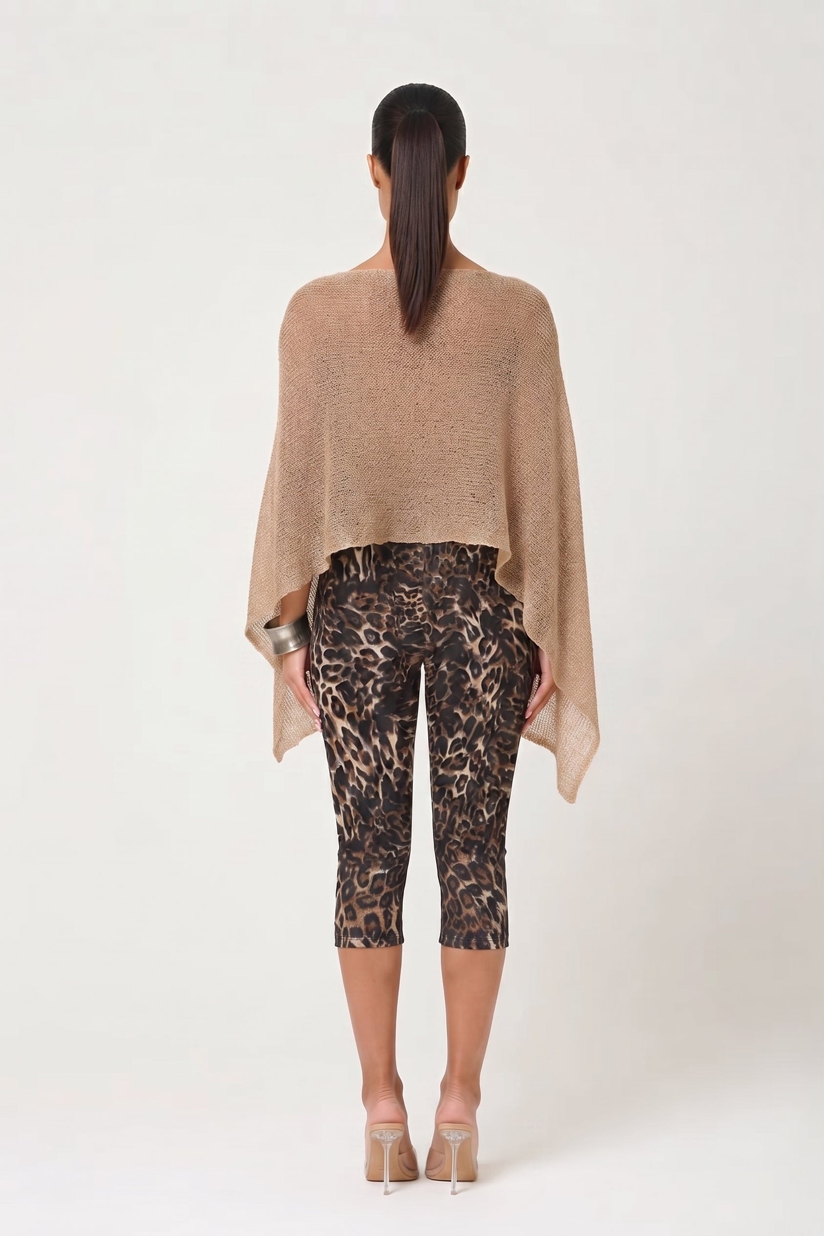 Brown Leopard Capri Pants