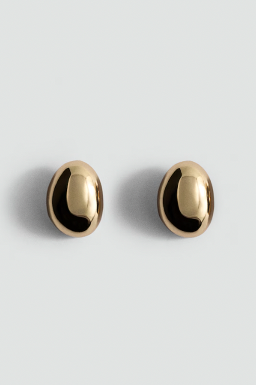Gold Plated Round Earrings