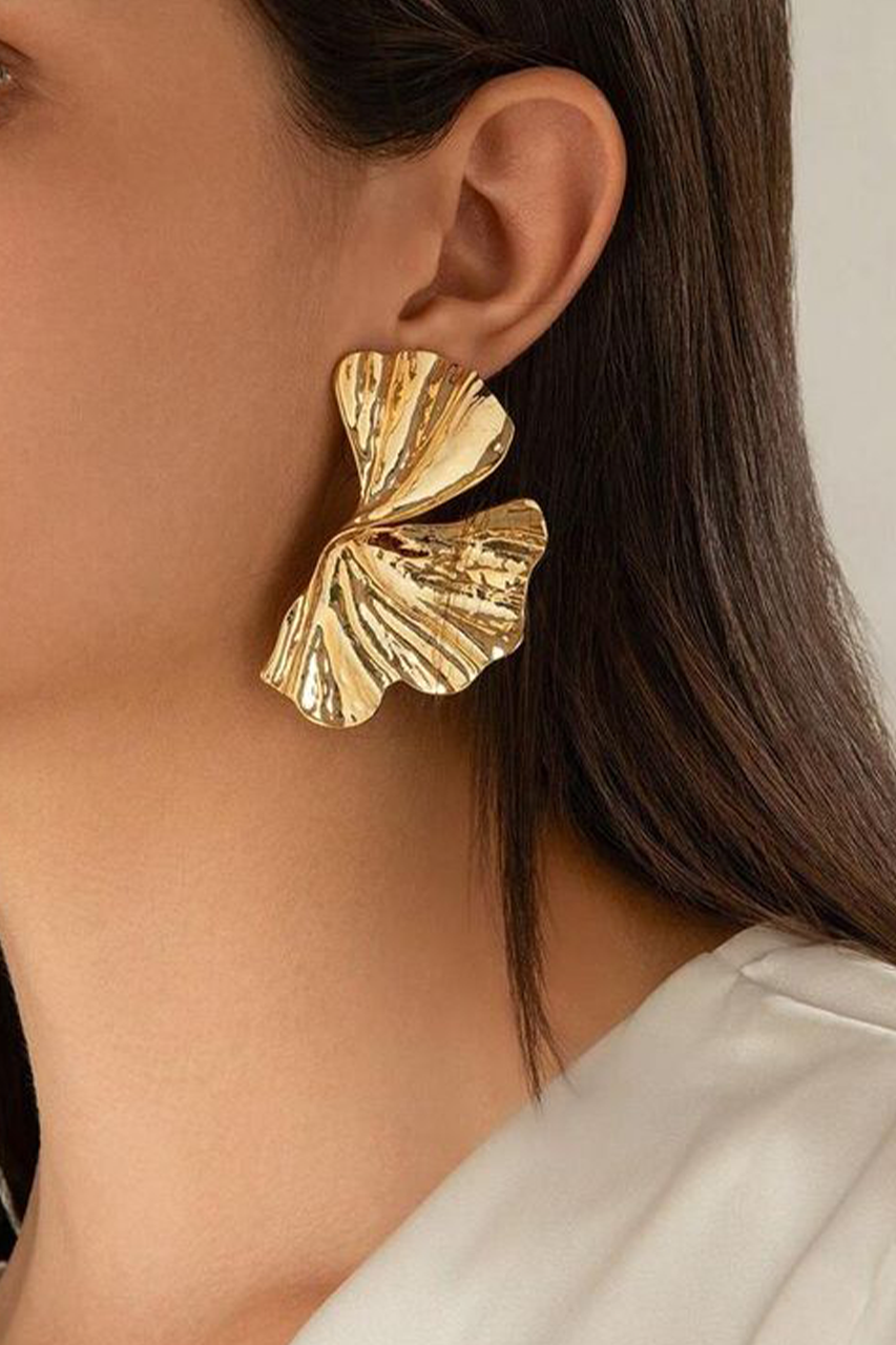 18K Gold Plated Petal Earrings