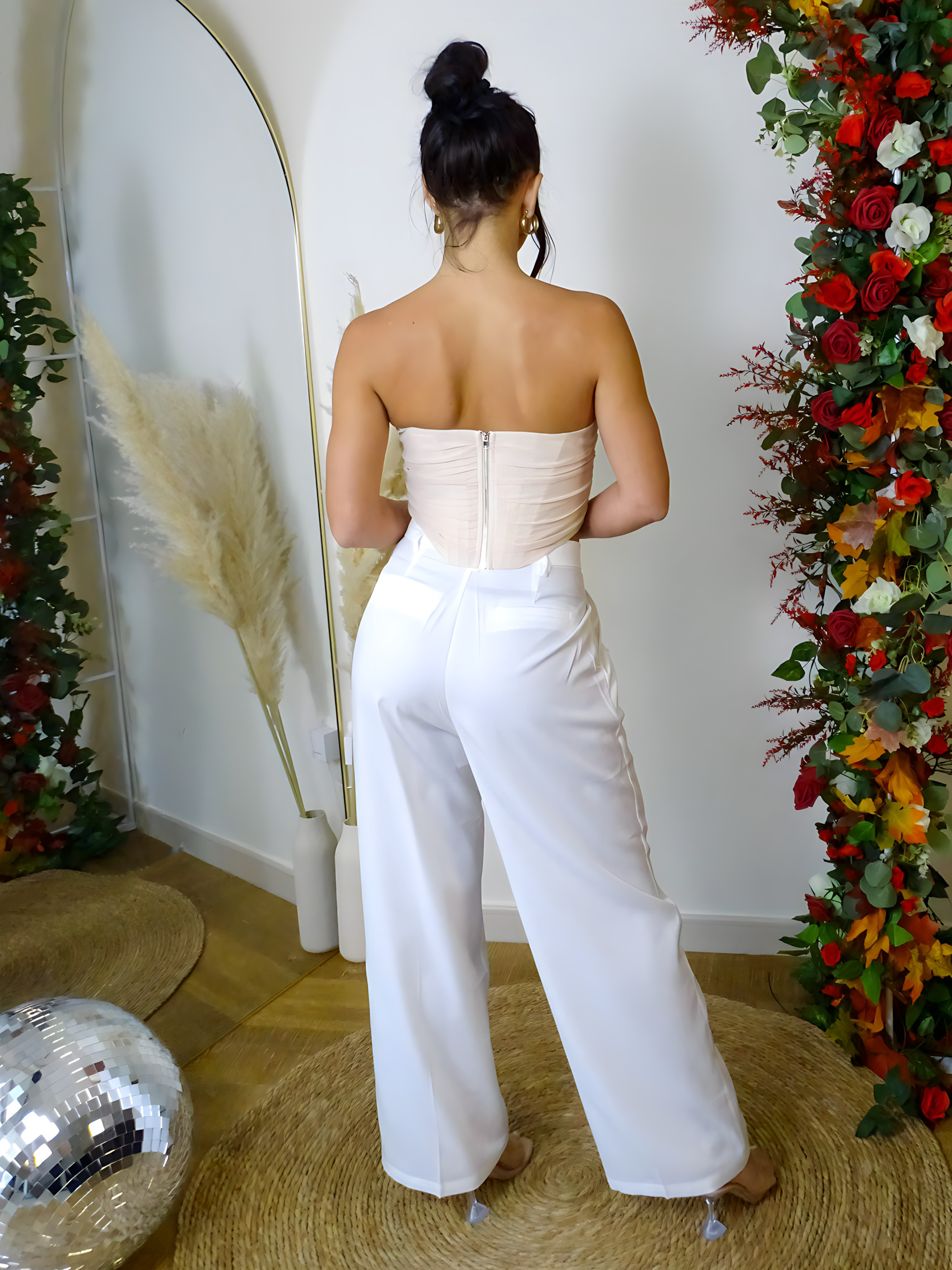 White Tailored Trousers