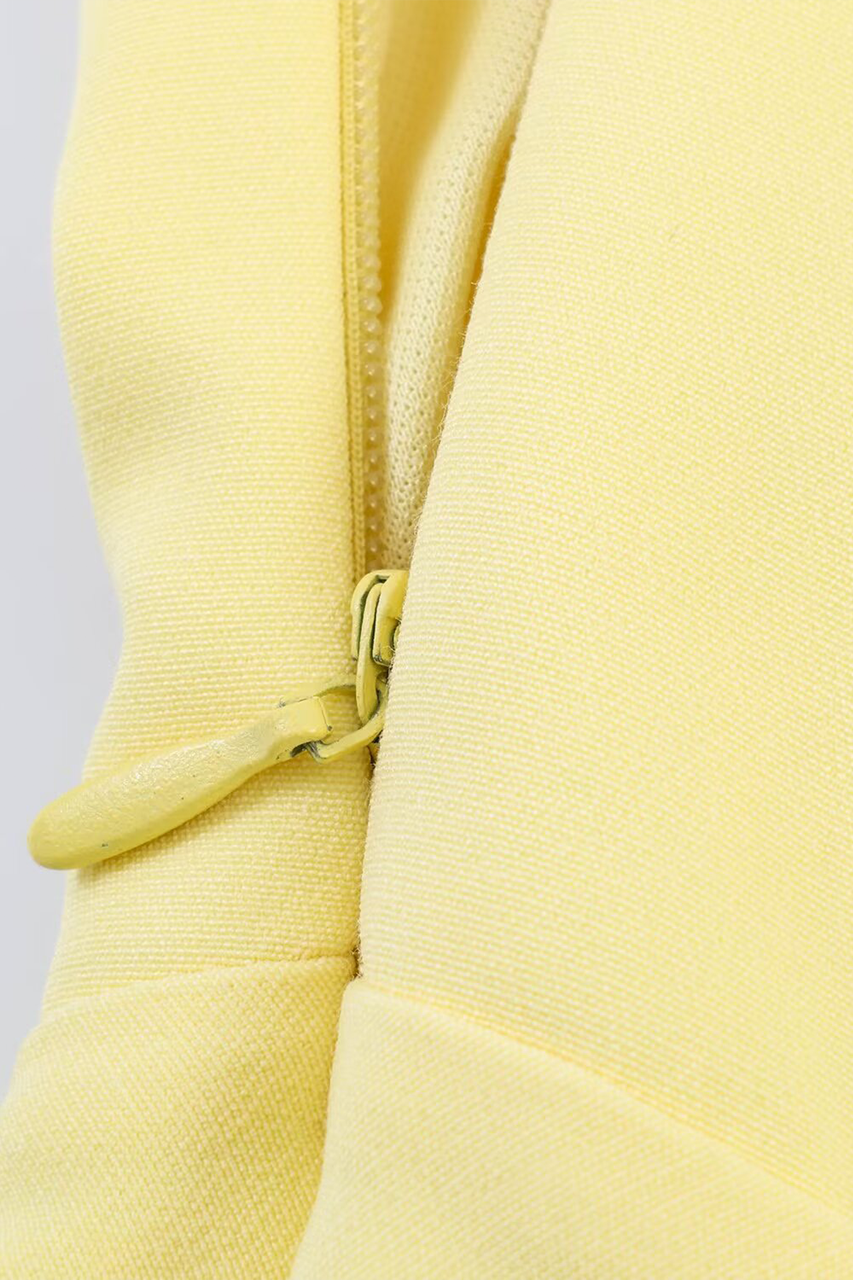 Yellow Skater Halterneck Mini Dress